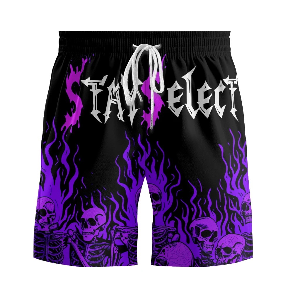 Индивидуальные мужские шорты из 100% полиэстера, с принтом черепа, летние мужские повседневные шорты из аниме 
Индивидуальные мужские шорты из 100% полиэстера, с принтом черепа, летние мужские повседневные шорты из аниме
