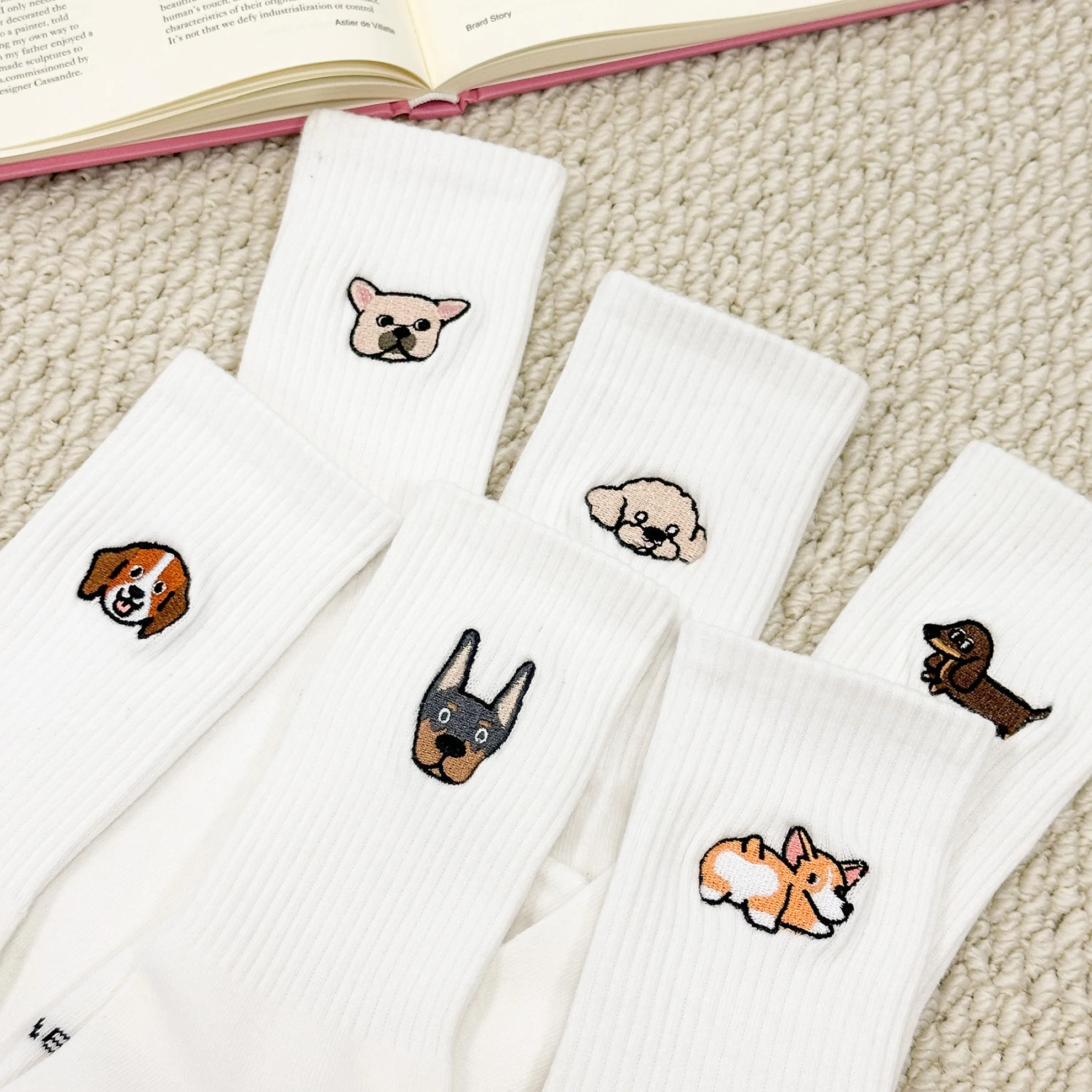 6 пар женских носков с милым мультяшным щенком и вышивкой, подарки для корги, пуделя, бульдога, таксы, добермана, любителей собак бигля
6 пар женских носков с милым мультяшным щенком и вышивкой, подарки для корги, пуделя, бульдога, таксы, добермана, любителей собак бигля