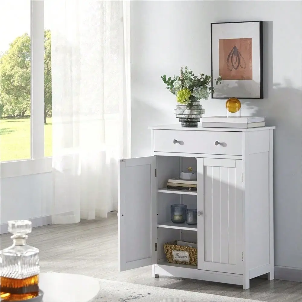 FreeStanding Bathroom Storage Cabinet With Drawers, Storage Cabinet With Doors And Adjustable Shelf, For Bathroom, Living Room,
FreeStanding Bathroom Storage Cabinet With Drawers, Storage Cabinet With Doors And Adjustable Shelf, For Bathroom, Living Room,