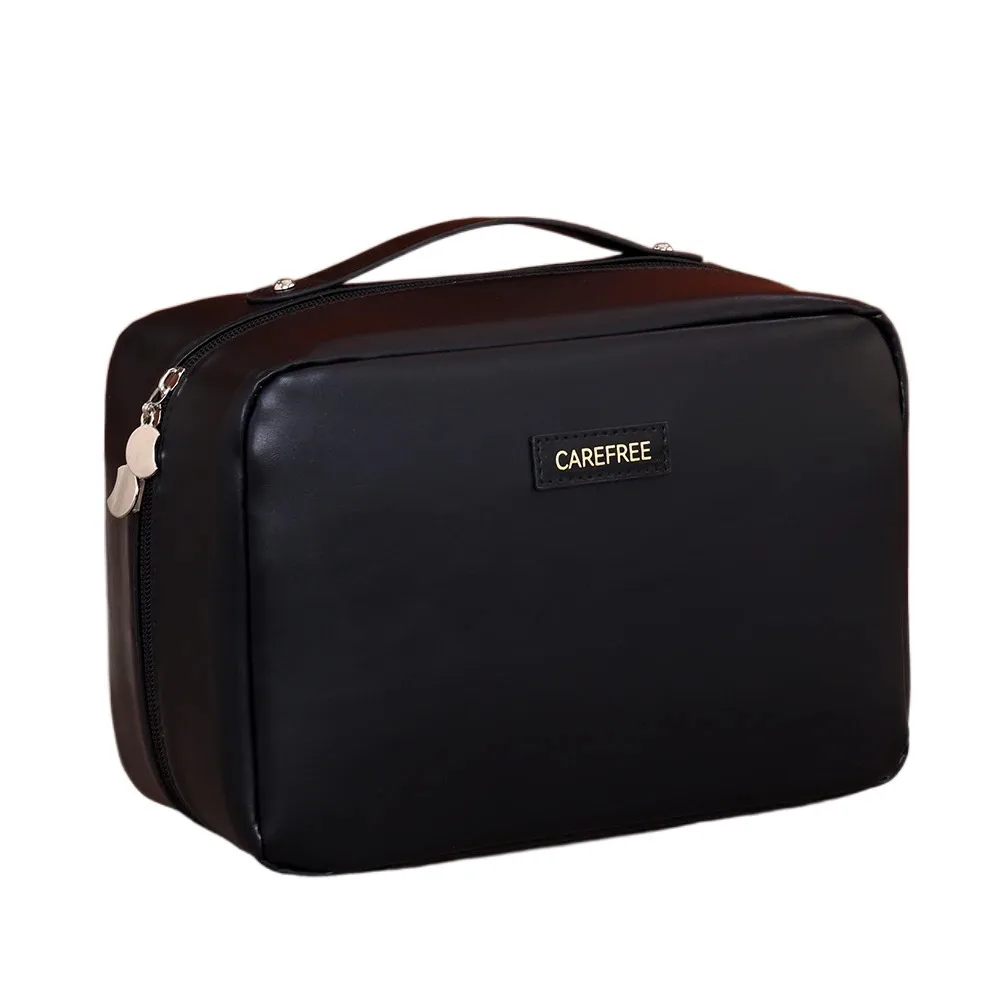 Portable Women's Makeup Bag Large Capacity Waterproof Cosmetic Storage Bag PU Leather Dual Zipper Toiletry Storage Case
Portable Women's Makeup Bag Large Capacity Waterproof Cosmetic Storage Bag PU Leather Dual Zipper Toiletry Storage Case