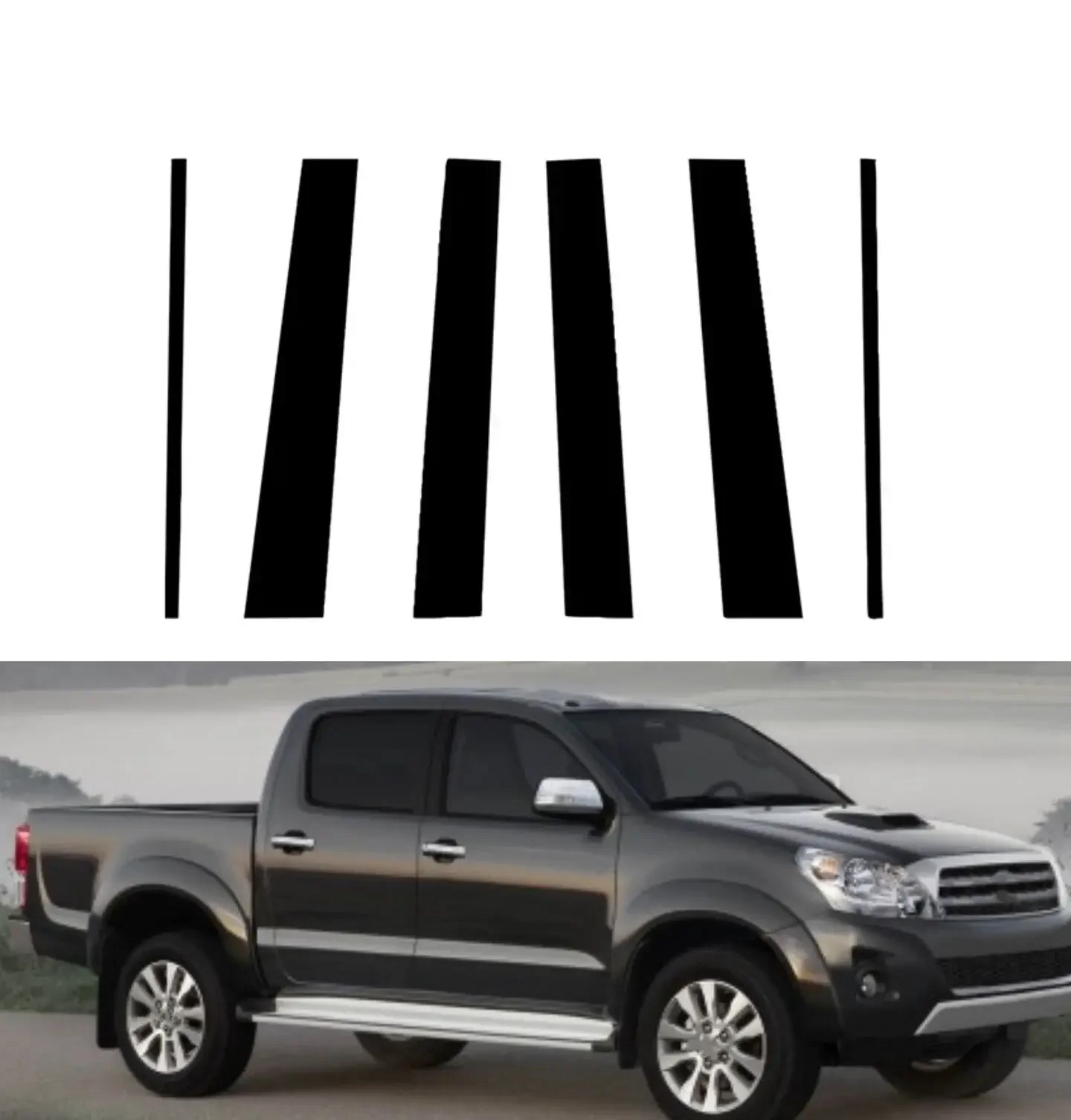 6Pcs Gloss Black Pillar Posts For Toyota Hilux 2015 2016 2017 2018 2019 2020 2021 Window Decoration Cover Door Side Trim Sticker
6Pcs Gloss Black Pillar Posts For Toyota Hilux 2015 2016 2017 2018 2019 2020 2021 Window Decoration Cover Door Side Trim Sticker