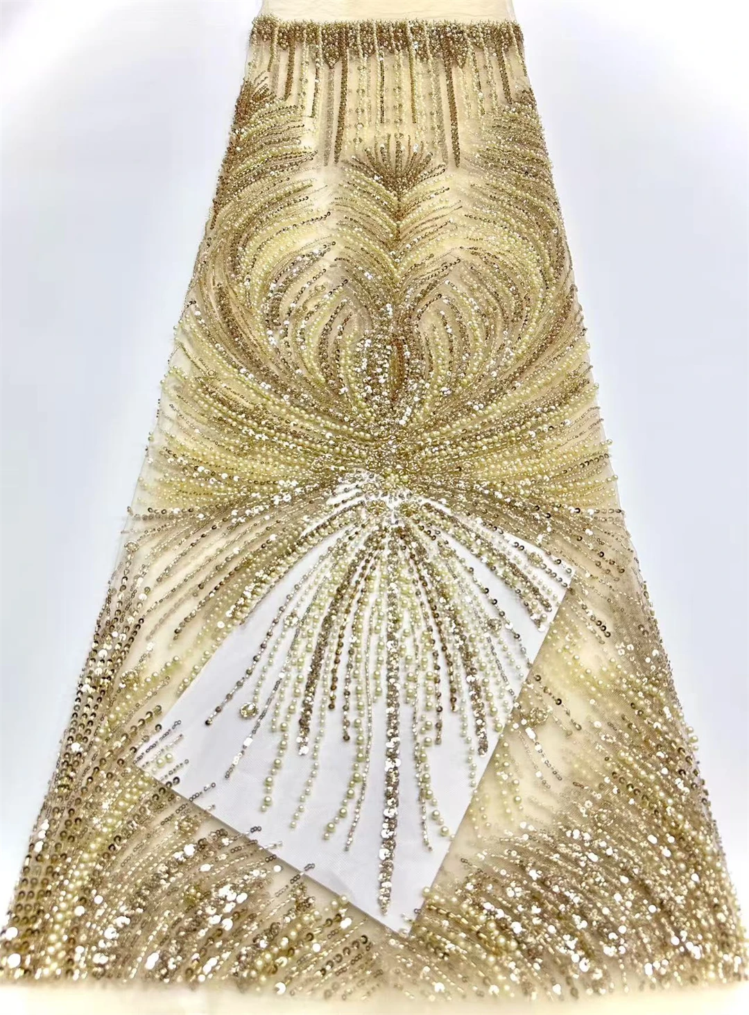 High-Quality African Sequins Lace Fabric 2026 Embroidery Beaded Mesh 5 Yards for Wedding Party Dresses Latest Design
High-Quality African Sequins Lace Fabric 2026 Embroidery Beaded Mesh 5 Yards for Wedding Party Dresses Latest Design