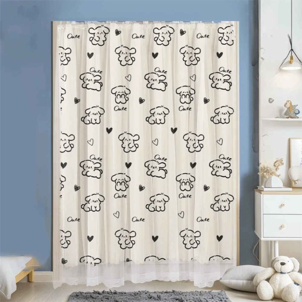 1 Pc Easy To Stall No Drill Double Layer Curtain Cartoon Pattern with Rope Blackout Curtains Self-adhesive Window Drapes Girl
1 Pc Easy To Stall No Drill Double Layer Curtain Cartoon Pattern with Rope Blackout Curtains Self-adhesive Window Drapes Girl