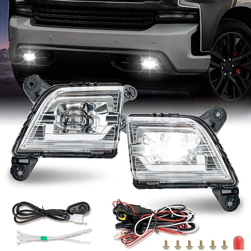 Bumper 1 Pair LED Fog Lights Drive Fog Lamps Compatible For 2019 2020 2021 Chevrolet Silverado 1500
Bumper 1 Pair LED Fog Lights Drive Fog Lamps Compatible For 2019 2020 2021 Chevrolet Silverado 1500