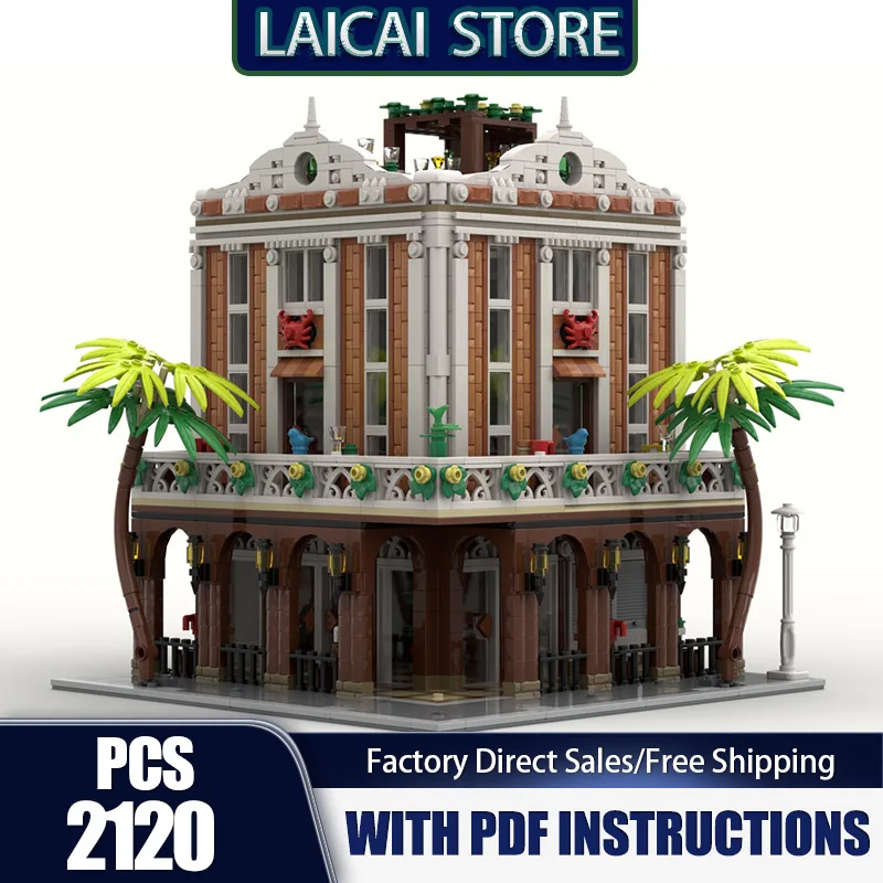 City Building Model Moc Building Blocks Red Crab Resto Bar Model Technology Bricks DIY Assembly Holiday Construstion Toy Gifts
City Building Model Moc Building Blocks Red Crab Resto Bar Model Technology Bricks DIY Assembly Holiday Construstion Toy Gifts