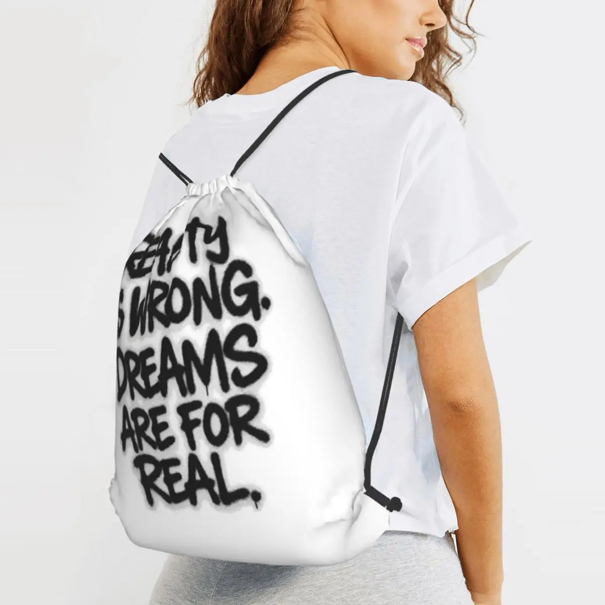 Reality Is Wrong Dreams Are Real Backpacks Casual Drawstring Bundle Pocket Shoes Bag Book Bags for Travel School
Reality Is Wrong Dreams Are Real Backpacks Casual Drawstring Bundle Pocket Shoes Bag Book Bags for Travel School