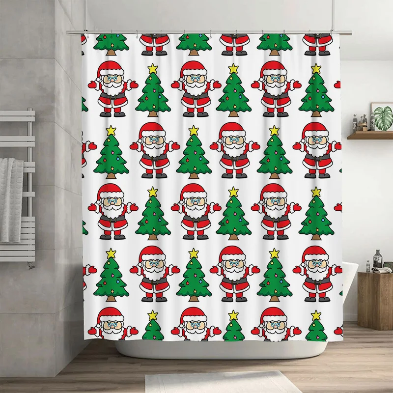 GAETU Рождественская занавеска для душа Санта-Клаус праздник праздничный декор для ванной комнаты водонепроницаемая ткань рождественский узор фон домашний декор
GAETU Рождественская занавеска для душа Санта-Клаус праздник праздничный декор для ванной комнаты водонепроницаемая ткань рождественский узор фон домашний декор