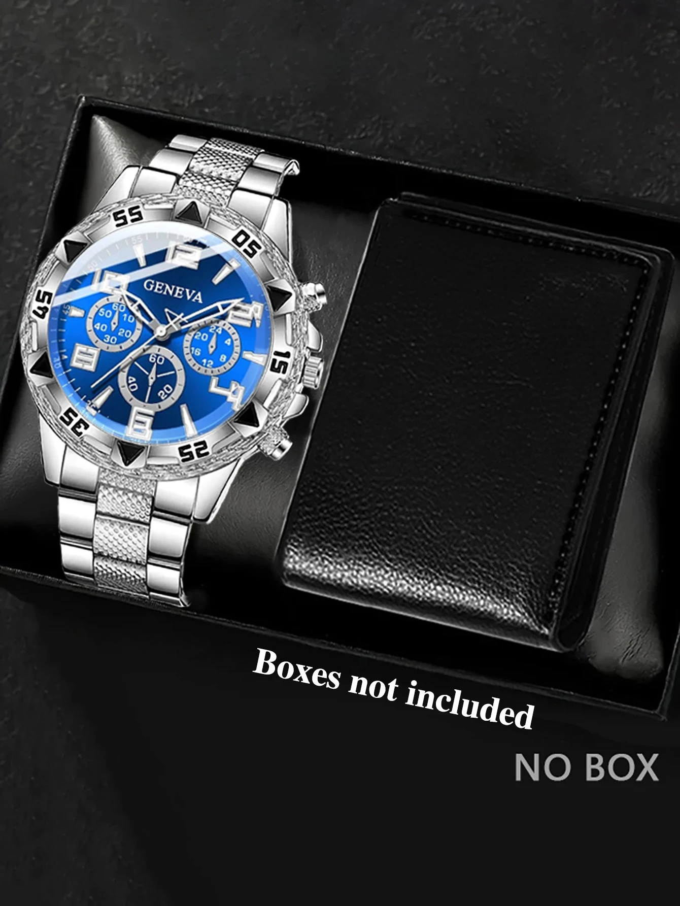 Мужские серебристо-синие кварцевые часы и набор хронографов, универсальный для повседневного ношения, идеальная праздничная подарочная коробка в комплект не входит
Мужские серебристо-синие кварцевые часы и набор хронографов, универсальный для повседневного ношения, идеальная праздничная подарочная коробка в комплект не входит