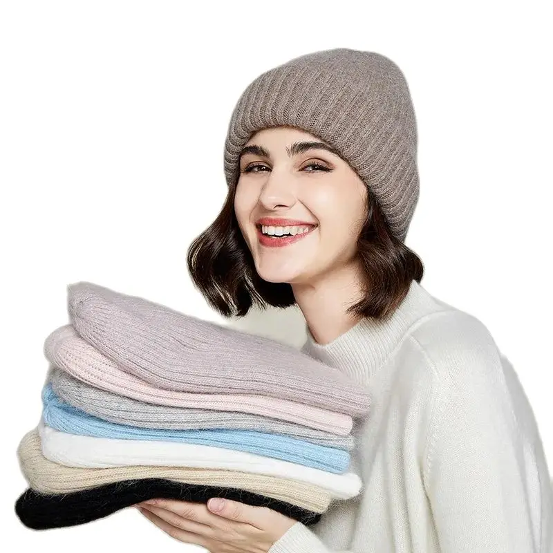 Winter Skullies Beanies For Women Solid Rabbit Fur Striped Knitted Hat Soft Warm Female Cap Angora Winter Hats For Women Men
Winter Skullies Beanies For Women Solid Rabbit Fur Striped Knitted Hat Soft Warm Female Cap Angora Winter Hats For Women Men