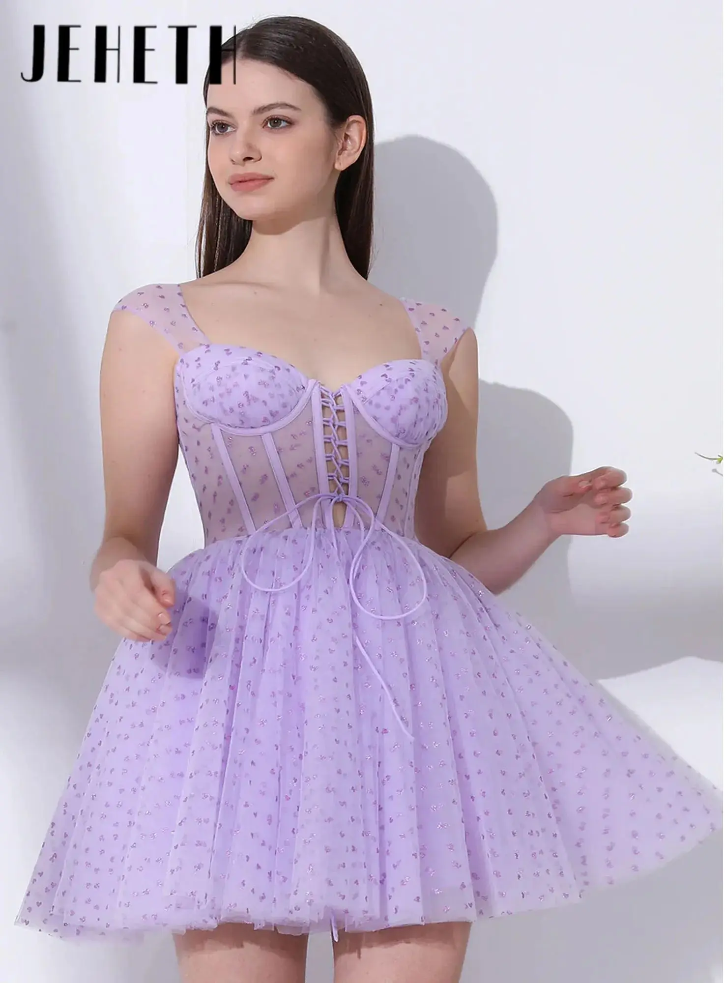 Heart Sweetheart Corset A-Line Mini Prom Dress Sleeveless Above Knee Party Dress for Special Occasions vestido gala Customized
Heart Sweetheart Corset A-Line Mini Prom Dress Sleeveless Above Knee Party Dress for Special Occasions vestido gala Customized