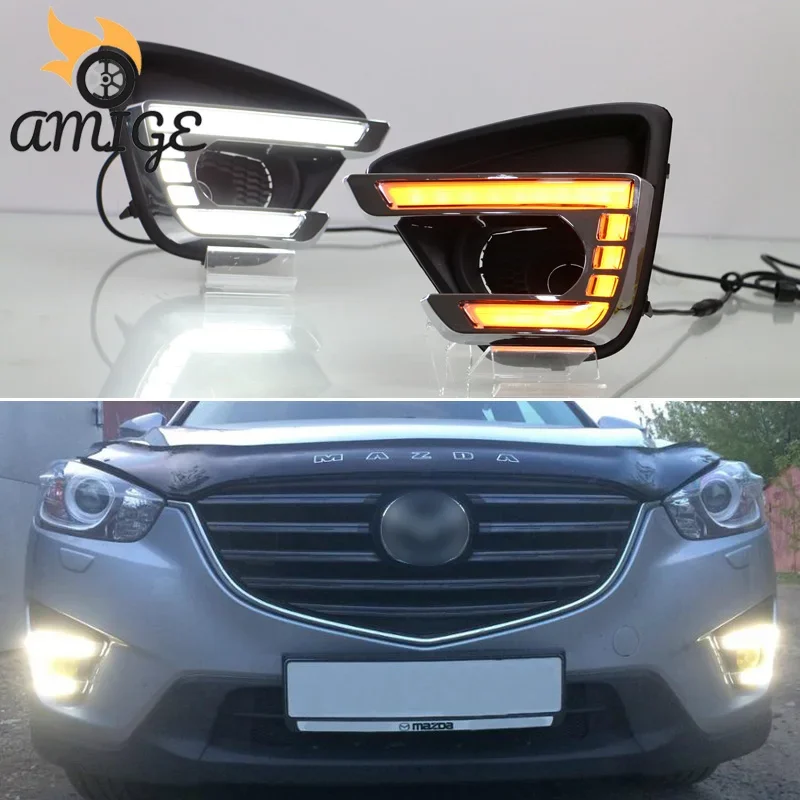 For Mazda CX5 2013-2016 LED Daylights Yellow Turning Signal Light 12V Car DRL LED Daytime Running Light Fog Lamps
For Mazda CX5 2013-2016 LED Daylights Yellow Turning Signal Light 12V Car DRL LED Daytime Running Light Fog Lamps