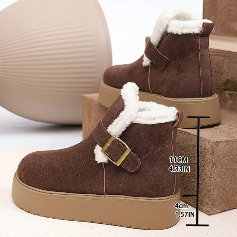Autumn Winter Thick Sole Plush Snow Boots Women Comfy Warm Fce Lining Ankle Boots Woman Anti Slip Platform Cotton Shoes Mujer
Autumn Winter Thick Sole Plush Snow Boots Women Comfy Warm Fce Lining Ankle Boots Woman Anti Slip Platform Cotton Shoes Mujer