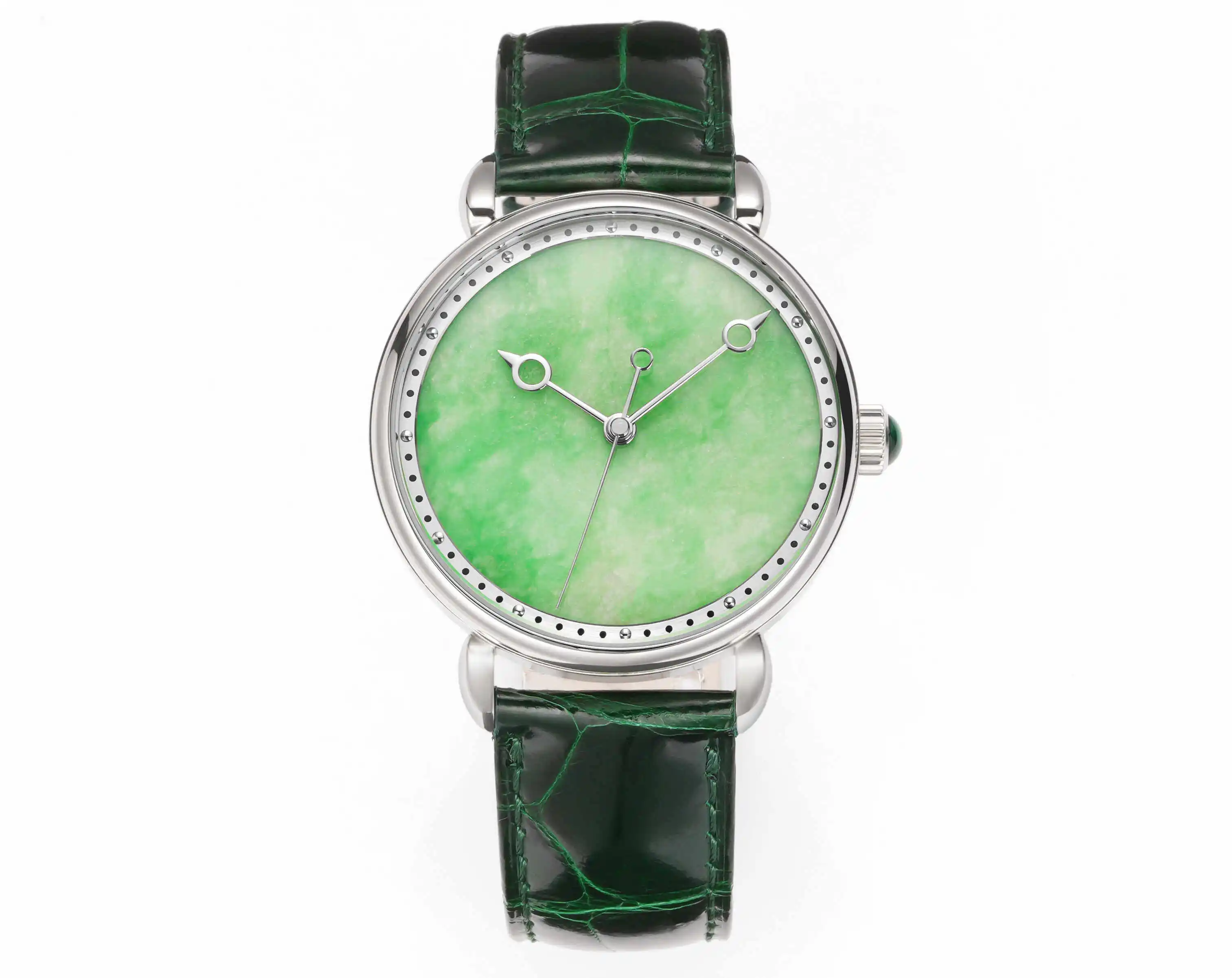 Emerald Flowing Light Huasuo High-end Jade Watch Mechanical Movement Men's Watch
Emerald Flowing Light Huasuo High-end Jade Watch Mechanical Movement Men's Watch
