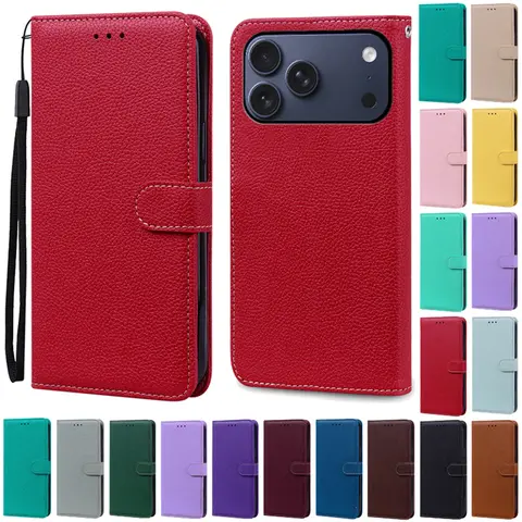 For iPhone Air Case iPhone 17 Case Wallet Leather Flip Cover For iPhone 17 Pro Max Phone Case Wallet Pouch Flip Fundas iPhone17