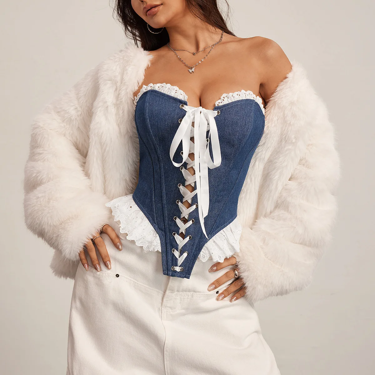 Lace-up Stripes Crop Tops Vest Back Straps Corset Halter Tank Top Sleeveless Camis Street Sexy Women Slim Fashion Clothes Summer
Lace-up Stripes Crop Tops Vest Back Straps Corset Halter Tank Top Sleeveless Camis Street Sexy Women Slim Fashion Clothes Summer