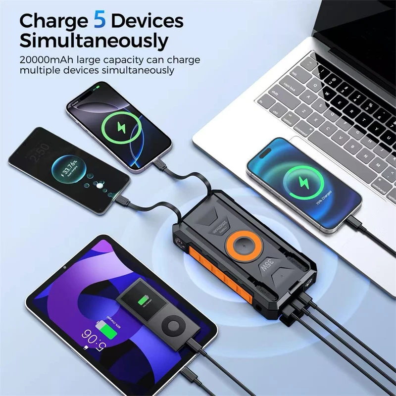 3 in 1 Solar Magnetic Power Bank 35W Super Fast Charging Wireless For iPhone 12-17 iWatch Airpods 20000mAh Portable Powerbank
3 in 1 Solar Magnetic Power Bank 35W Super Fast Charging Wireless For iPhone 12-17 iWatch Airpods 20000mAh Portable Powerbank