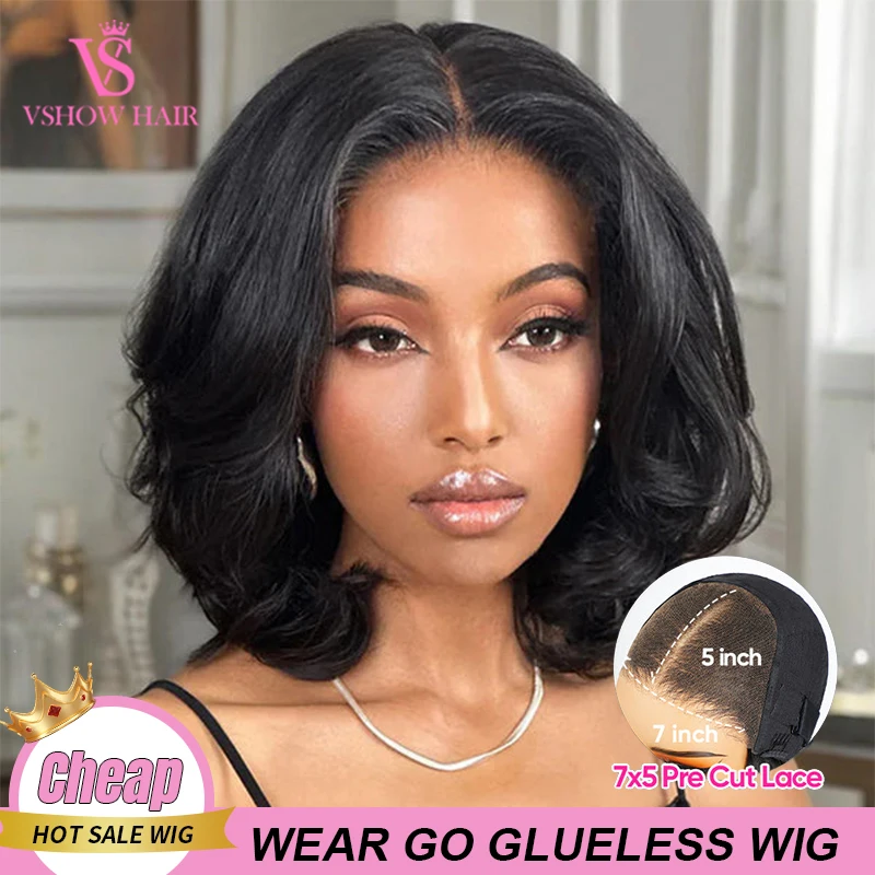 VSHOW Body Wave 7x5 Pre-Cut Lace Wear Go Glueless Wigs Ready To Go Short Bob Wigs Human Hair Beginner Friendly
VSHOW Body Wave 7x5 Pre-Cut Lace Wear Go Glueless Wigs Ready To Go Short Bob Wigs Human Hair Beginner Friendly