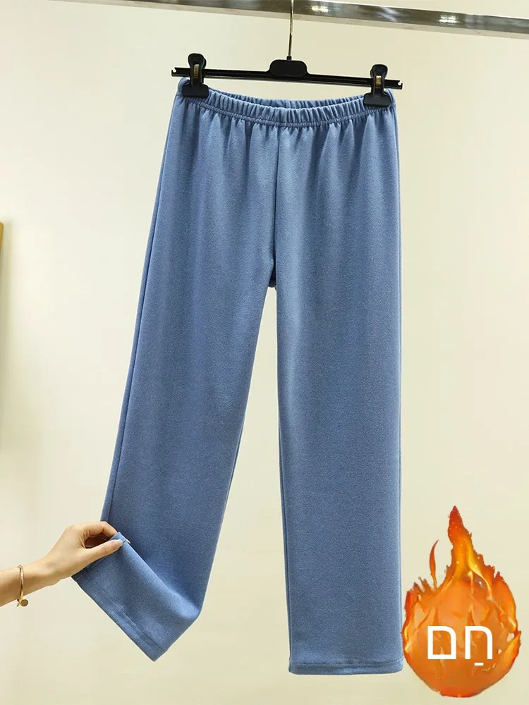 Thickened Winter Home Pants Women's Warm Sleep Trousers Large Size Casual Straight Leg Pure Color Home Clothes Outdoor Wear
Thickened Winter Home Pants Women's Warm Sleep Trousers Large Size Casual Straight Leg Pure Color Home Clothes Outdoor Wear