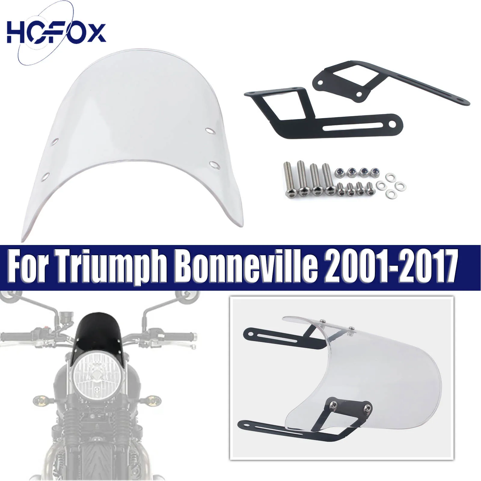 Motorcycle Headlight Fairing Wind Deflector For Triumph Bonneville 2001-2017 T100 2003-2017 T120 2015-2017
Motorcycle Headlight Fairing Wind Deflector For Triumph Bonneville 2001-2017 T100 2003-2017 T120 2015-2017