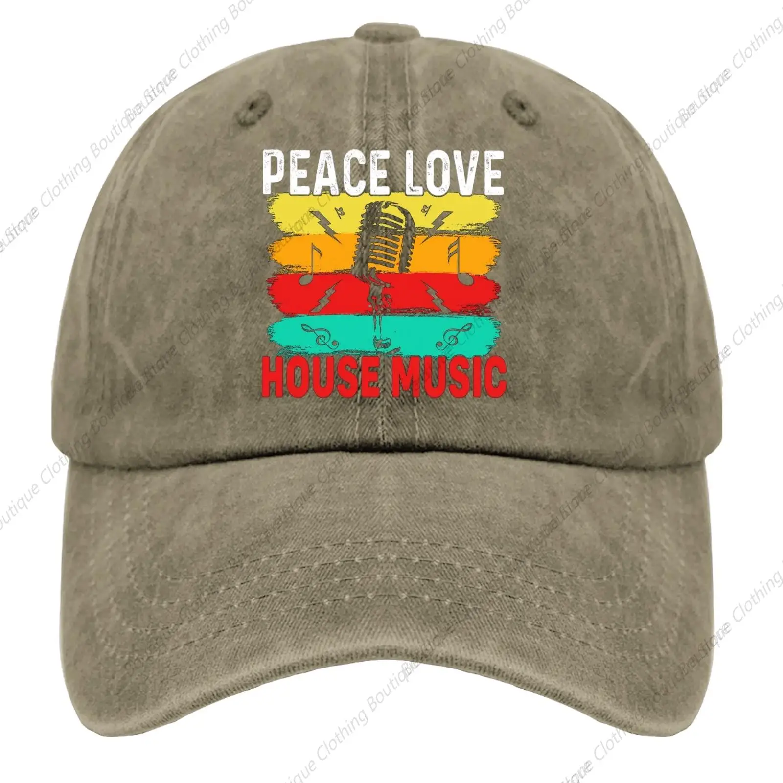 Hats Peace Love House Music Baseball Cap for Men Funny Denim Baseball Cap Adjustable
Hats Peace Love House Music Baseball Cap for Men Funny Denim Baseball Cap Adjustable