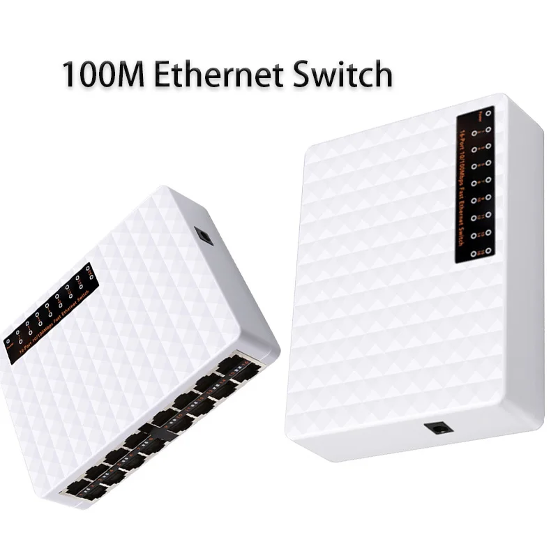 RJ-45 LAN Adapter 16-Ports 100Mbps switch RJ45 Hub sharing switch Internet Splitter Extender Game network switch Fast Ethernet
RJ-45 LAN Adapter 16-Ports 100Mbps switch RJ45 Hub sharing switch Internet Splitter Extender Game network switch Fast Ethernet