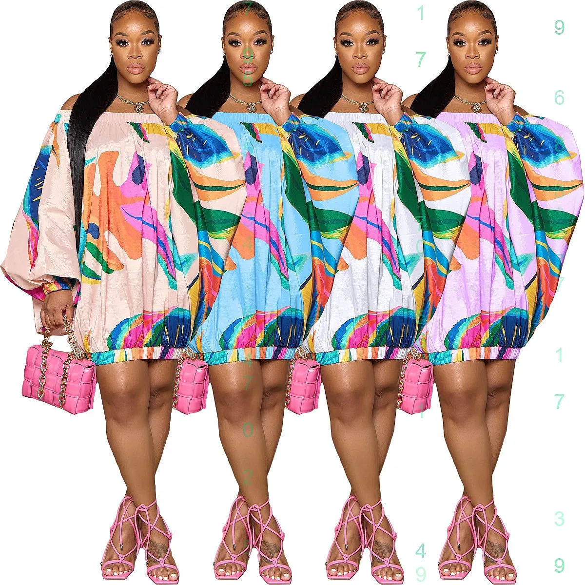 New Arrival Women's Off Shoulder Digital Print Batwing Sleeve Dress Dresses Spring Summer Jumpsuit Playsuit
New Arrival Women's Off Shoulder Digital Print Batwing Sleeve Dress Dresses Spring Summer Jumpsuit Playsuit
