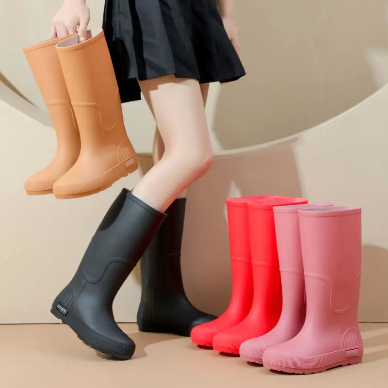 Women's Fashionable Rain Boots Waterproof Non-Slip Thick Bottom High Tube Cotton Added Outdoor Boots Quality Very Good
Women's Fashionable Rain Boots Waterproof Non-Slip Thick Bottom High Tube Cotton Added Outdoor Boots Quality Very Good