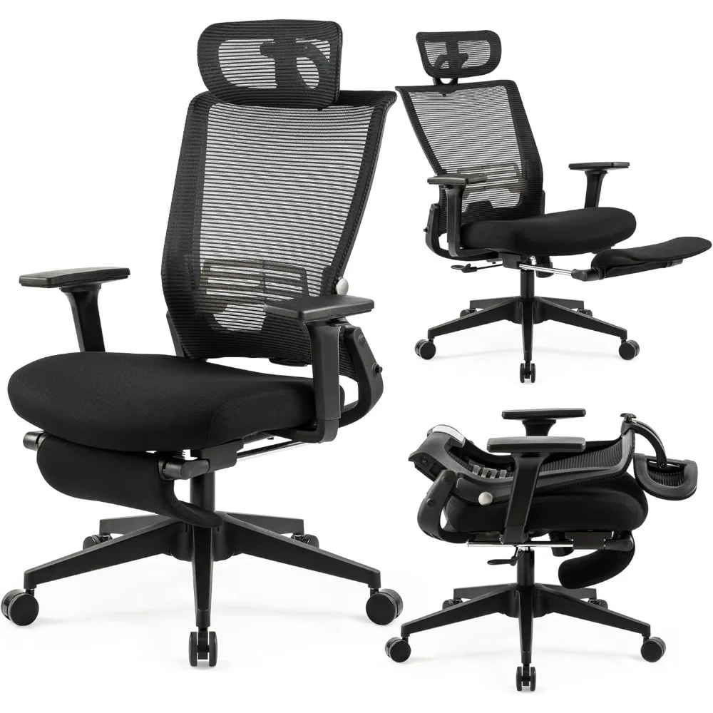 Office Chair, w/ Foot Rest, Ergonomic Office Chair w/ Adjustable Lumbar Support, Headrest, Armrest, Space Saving Office Chair
Office Chair, w/ Foot Rest, Ergonomic Office Chair w/ Adjustable Lumbar Support, Headrest, Armrest, Space Saving Office Chair