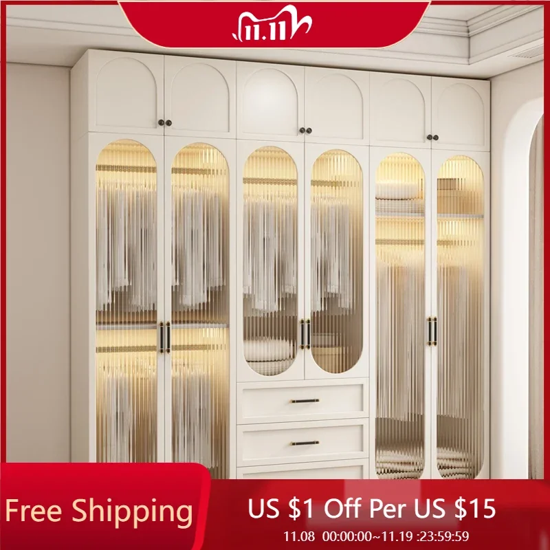Essentials Women Storage Closet Glass Doors Luxury Cabinets Open Wardrobe Bedroom Organizer White Armario De Ropa Furniture
Essentials Women Storage Closet Glass Doors Luxury Cabinets Open Wardrobe Bedroom Organizer White Armario De Ropa Furniture