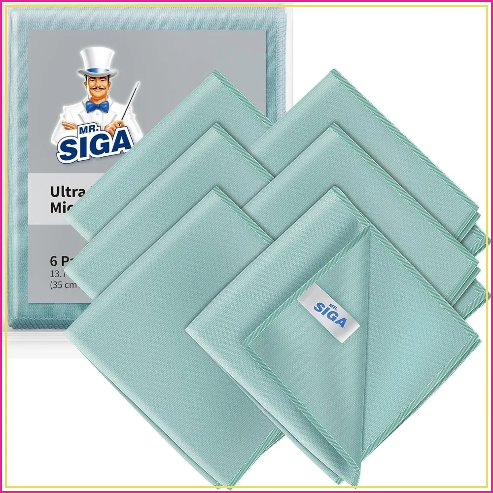 Ultra Fine Microfiber Cloths for Glass, 6-Pack, 35x40 cm, Lint-Free
Ultra Fine Microfiber Cloths for Glass, 6-Pack, 35x40 cm, Lint-Free