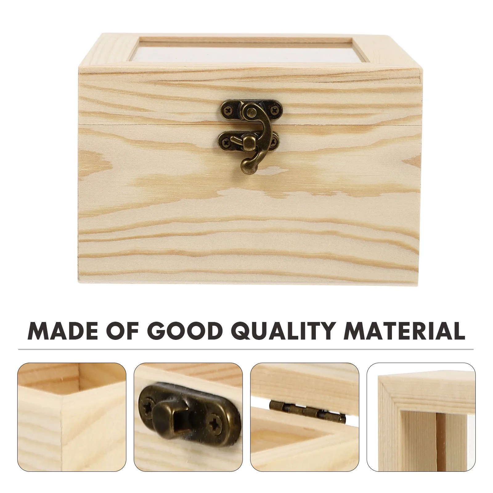 1Pcs Simple Chic Wooden Gift Box Glass Cover Exquisite Texture Longlasting Storage Decor Transparent Window Wood Box
1Pcs Simple Chic Wooden Gift Box Glass Cover Exquisite Texture Longlasting Storage Decor Transparent Window Wood Box