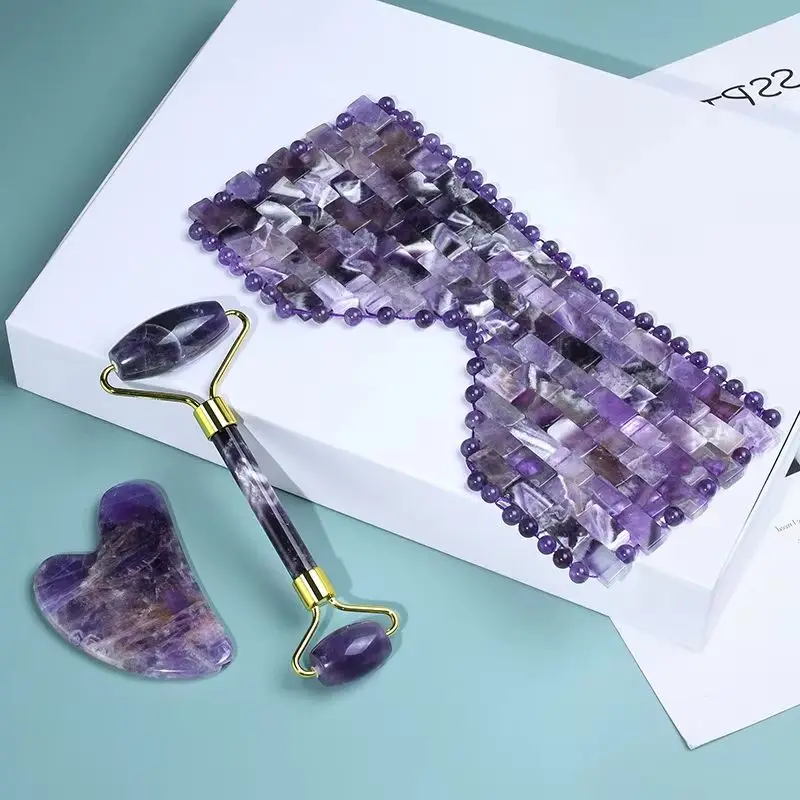 Amethyst Sleeping Eye Mask Natural Jade Roller Gua Sha Set Cold Therapy Massage Masks Facial Massager Stone Blindcover For Face
Amethyst Sleeping Eye Mask Natural Jade Roller Gua Sha Set Cold Therapy Massage Masks Facial Massager Stone Blindcover For Face