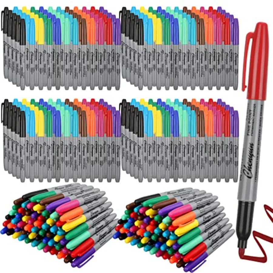 288 Pcs 12 Colors Permanent Markers Fine Colored Markers Assorted Colors Marker Pens Waterproof Works on Paper Plastic Wood Met
288 Pcs 12 Colors Permanent Markers Fine Colored Markers Assorted Colors Marker Pens Waterproof Works on Paper Plastic Wood Met