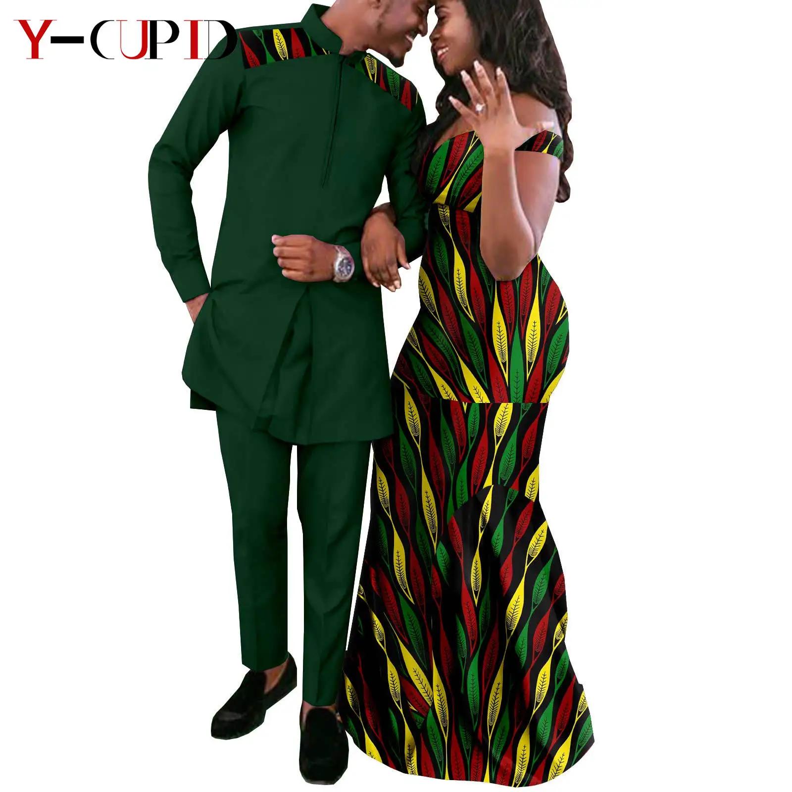 African Couple Clothes Dashiki African Print Long Dresses for Women Matching Men Outfits Patchwork Jackets and Pant Sets Y22C044
African Couple Clothes Dashiki African Print Long Dresses for Women Matching Men Outfits Patchwork Jackets and Pant Sets Y22C044