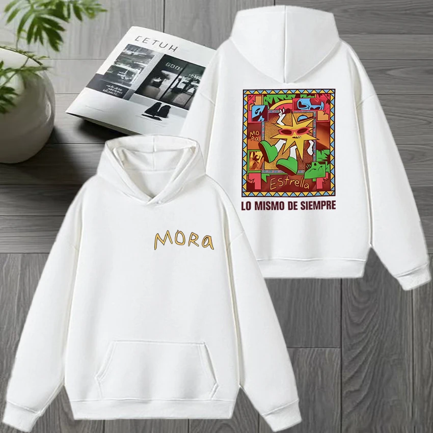 Hot Singer Mora Lo Mismo De Siempre Album 2025 Tour Hoodie Men women vintage Winter Fleece Sweatshirt Unisex Casual pullover
Hot Singer Mora Lo Mismo De Siempre Album 2025 Tour Hoodie Men women vintage Winter Fleece Sweatshirt Unisex Casual pullover