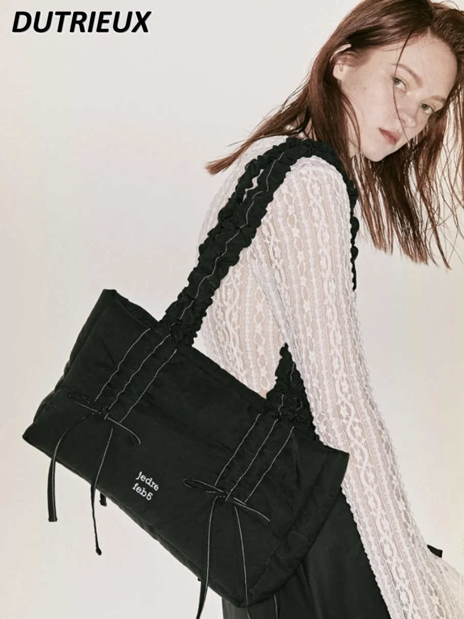 Japanese Style Pleated Bow Casual Handbags for Lady 2025 New Women's Bags Fashion Simple Shoulder Hand Bag Female Spring Autumn
Japanese Style Pleated Bow Casual Handbags for Lady 2025 New Women's Bags Fashion Simple Shoulder Hand Bag Female Spring Autumn