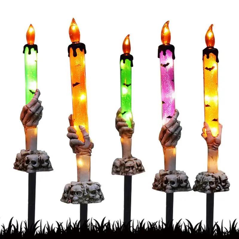 Solar Halloween LED Candle Lights Waterproof Solar Lawn Lamp Multifunctional Pathway Lights Halloween Candle Lamp Stake Lights
Solar Halloween LED Candle Lights Waterproof Solar Lawn Lamp Multifunctional Pathway Lights Halloween Candle Lamp Stake Lights