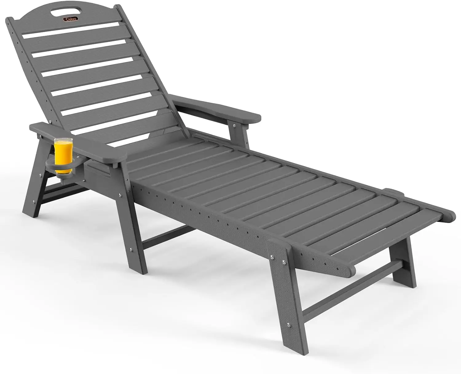 Chaise Lounge Outdoor with 6-Position, Oversized Patio Lounge Chairs with Cup Holder in HDPE, Lounge Chair for Outside Beach
Chaise Lounge Outdoor with 6-Position, Oversized Patio Lounge Chairs with Cup Holder in HDPE, Lounge Chair for Outside Beach