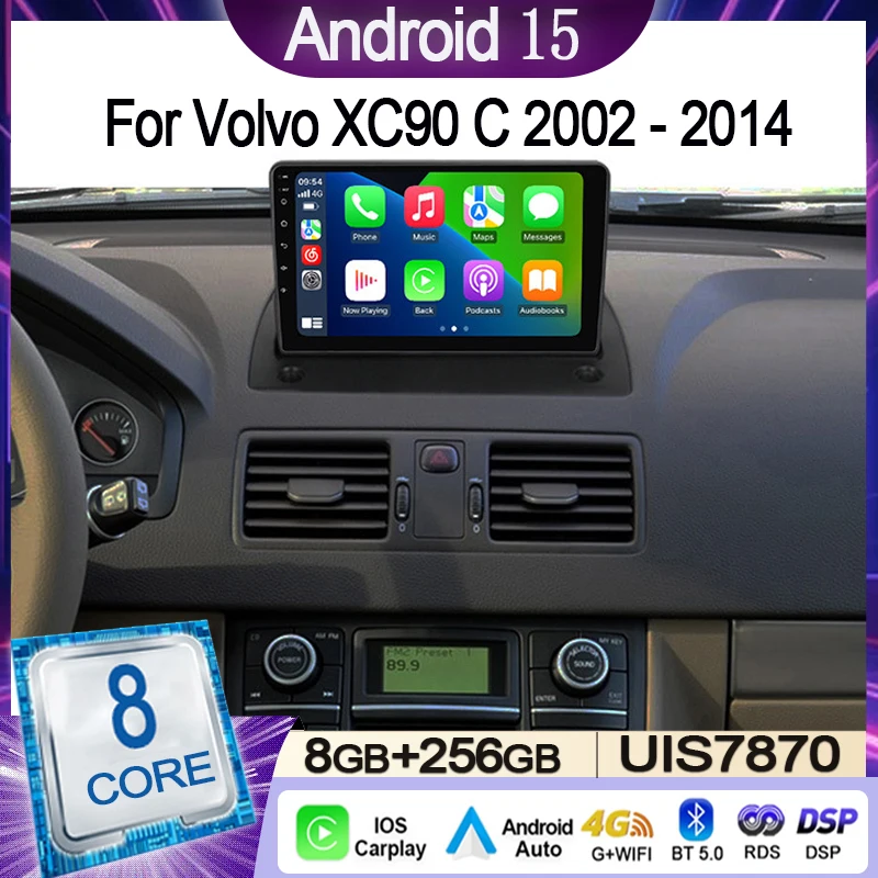 Car Radio For Volvo XC90 2004 - 2014 Multimedia Video Player Navigation Stereo GPS Android 14 Wireless Carplay DSP 5G WIFI
Car Radio For Volvo XC90 2004 - 2014 Multimedia Video Player Navigation Stereo GPS Android 14 Wireless Carplay DSP 5G WIFI