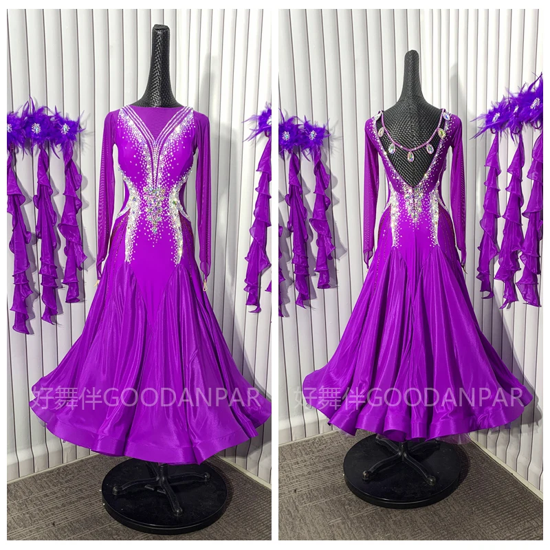 GOODANPAR Long Sleeve New Standard Ballroom Dance Dress Women Girls Competition Costume Sleeveless Lycra Waltz Stage
GOODANPAR Long Sleeve New Standard Ballroom Dance Dress Women Girls Competition Costume Sleeveless Lycra Waltz Stage