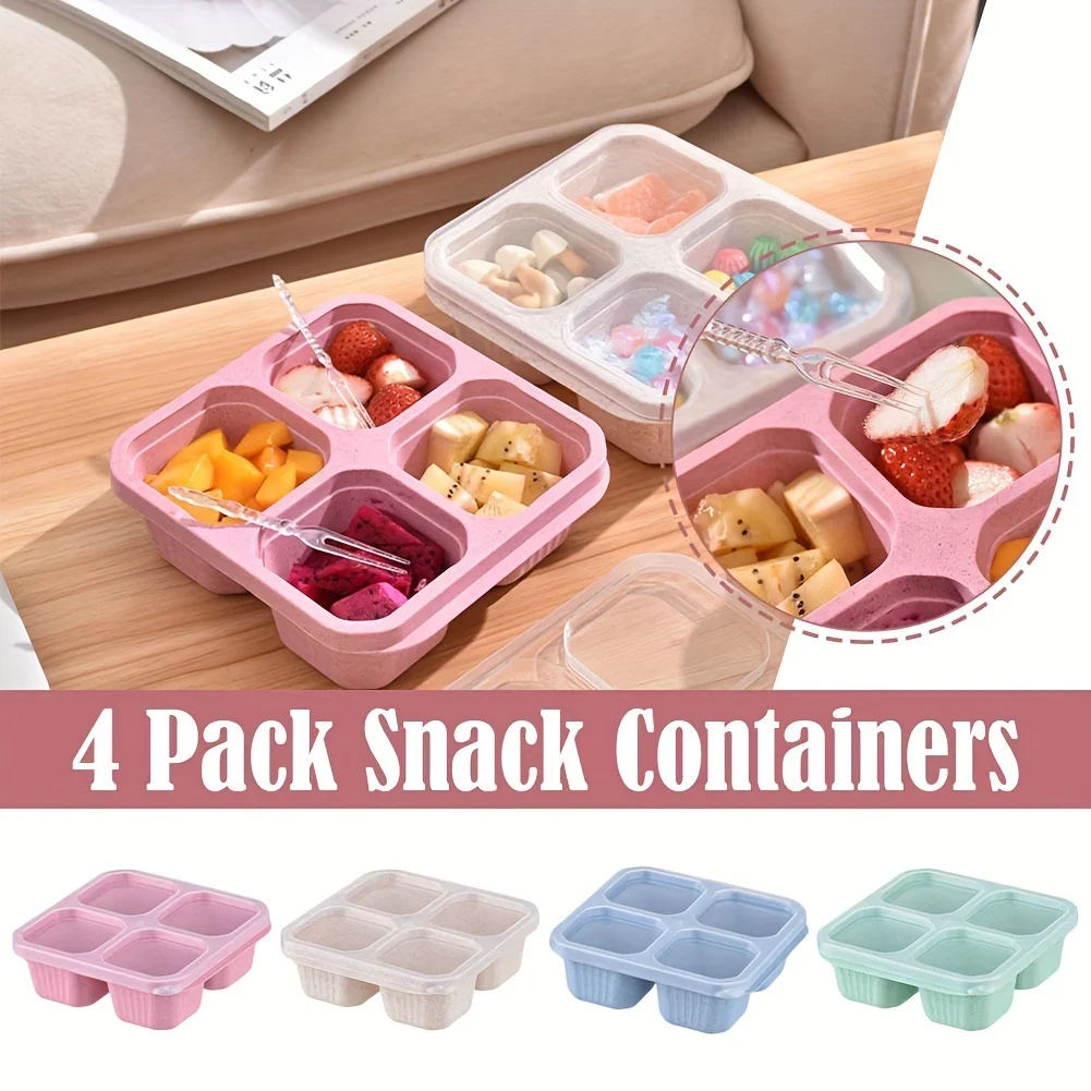 Eco-Friendly Wheat Straw Snack Containers, 4-Piece - Perfect For School & Office
Eco-Friendly Wheat Straw Snack Containers, 4-Piece - Perfect For School & Office