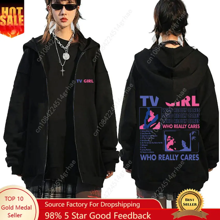 TV Girl Who Really Cares Graphic Print Zipper Hoodie Men Women Fashion Casual Oversized Zip Up Jacket Male Fleece Sweatshirts
TV Girl Who Really Cares Graphic Print Zipper Hoodie Men Women Fashion Casual Oversized Zip Up Jacket Male Fleece Sweatshirts
