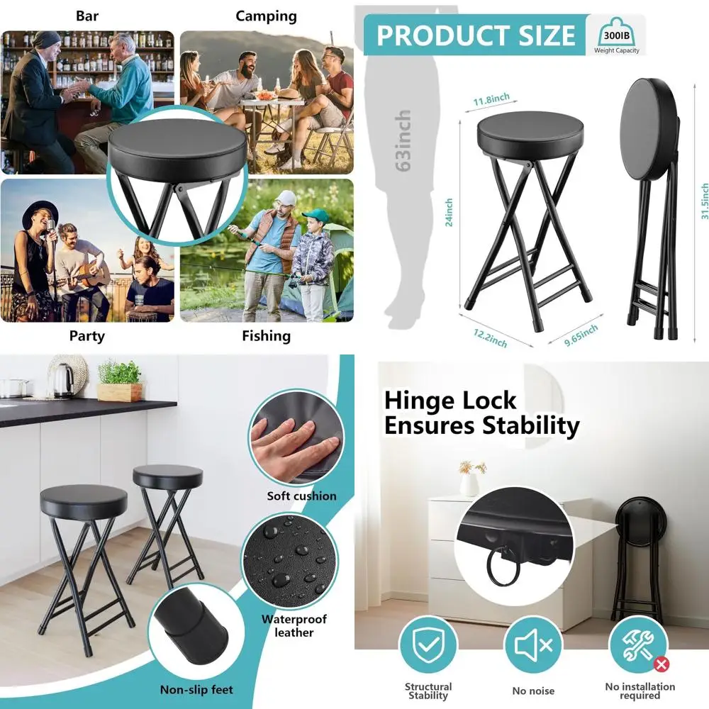 Портативный складной стул с мягким сиденьем, 24 черных прочных стульев с нагрузкой до 136 кг, идеально подходят для кухни, гостиной, улицы и кемпинга
Портативный складной стул с мягким сиденьем, 24 черных прочных стульев с нагрузкой до 136 кг, идеально подходят для кухни, гостиной, улицы и кемпинга