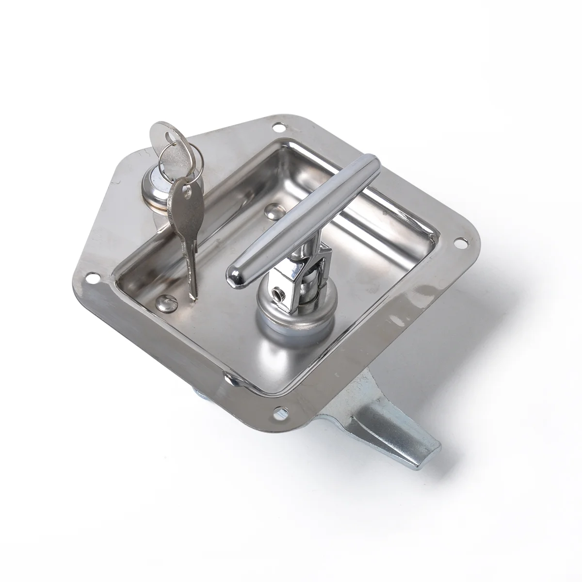 Trailer/truck Folding Stainless Steel T-Shape Handle Toolbox Lock Safety Lock No Waterproof Cover Included(Silver) 
Trailer/truck Folding Stainless Steel T-Shape Handle Toolbox Lock Safety Lock No Waterproof Cover Included(Silver)