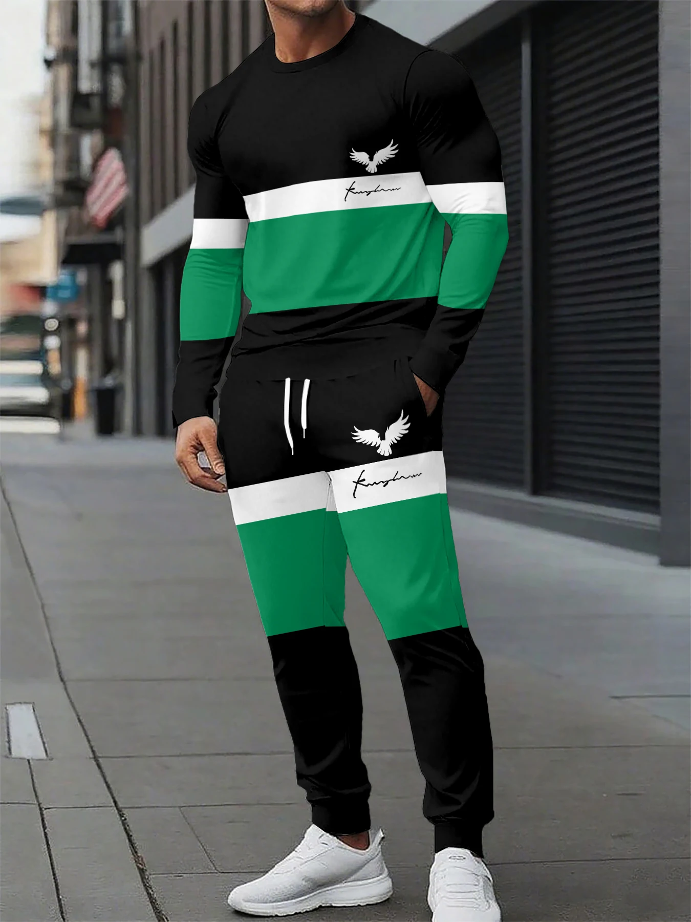 Autumn/Winter New Y2K Sports Set Stripe Printed Men's Fashion Super Large Comfortable Leisure Two Piece Set
Autumn/Winter New Y2K Sports Set Stripe Printed Men's Fashion Super Large Comfortable Leisure Two Piece Set