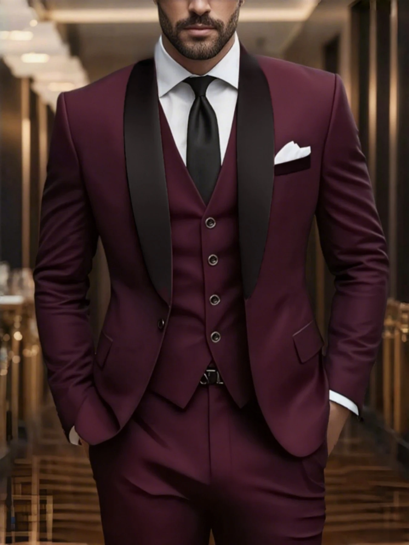 【Blazer】3pcs Men's Formal Suit - Ideal for Award Shows & Gala Dinners
【Blazer】3pcs Men's Formal Suit - Ideal for Award Shows & Gala Dinners