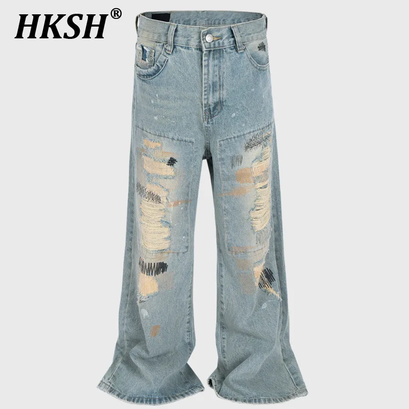 HKSH Spring Summer New Unisex Tide Y2K High Street Chic Washed Vintage Pants Embroidered Original Design Flared Jeans Ins HK5574
HKSH Spring Summer New Unisex Tide Y2K High Street Chic Washed Vintage Pants Embroidered Original Design Flared Jeans Ins HK5574