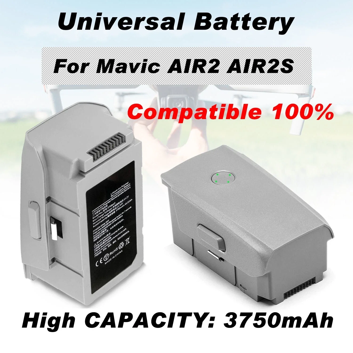 For Mavic Air 2 Battery 3750mAh Intelligent Flight Battery Accessory with a Flight Time of 31 Minutes Brand New in Stock
For Mavic Air 2 Battery 3750mAh Intelligent Flight Battery Accessory with a Flight Time of 31 Minutes Brand New in Stock