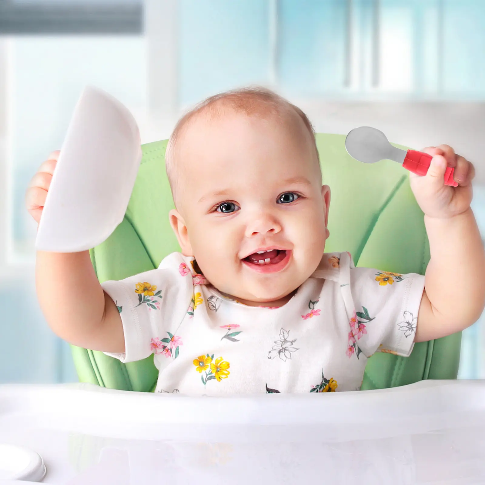 1Set Baby Silicone Handle Training Tableware Toddler Fork Spoon Set Stainless Steel Baby Cutlery Feeding Utensil Safe Non-Toxic
1Set Baby Silicone Handle Training Tableware Toddler Fork Spoon Set Stainless Steel Baby Cutlery Feeding Utensil Safe Non-Toxic