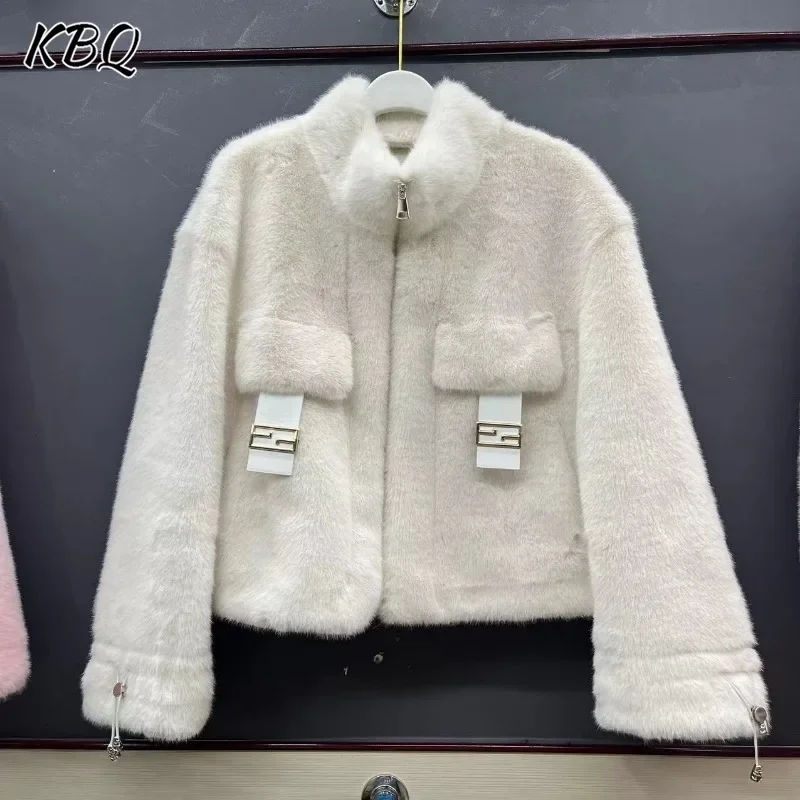 KBQ Solid Spliced Pockets Minimalist Warm Coats for Women Stand Collar Long Sleeve Patchwork Zipper Loose Casual Coat Female New
KBQ Solid Spliced Pockets Minimalist Warm Coats for Women Stand Collar Long Sleeve Patchwork Zipper Loose Casual Coat Female New